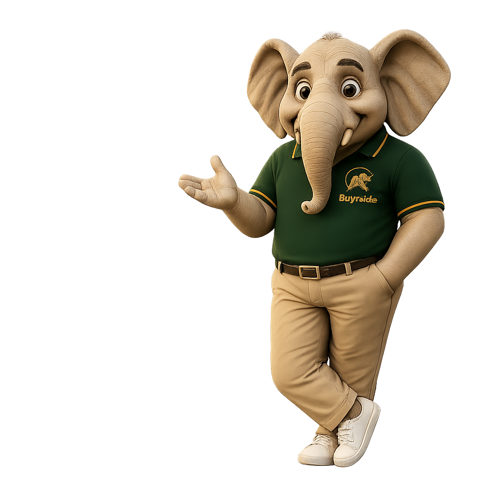 BuyrSide elephant mascot